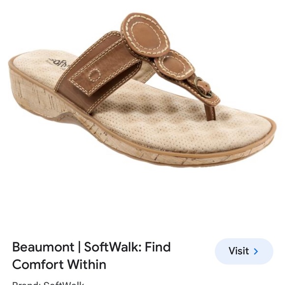 Softwalk sandals comfy. Great walking sandal with Velcro for great fit/comfort - Picture 9 of 10